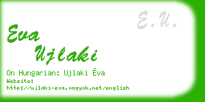 eva ujlaki business card